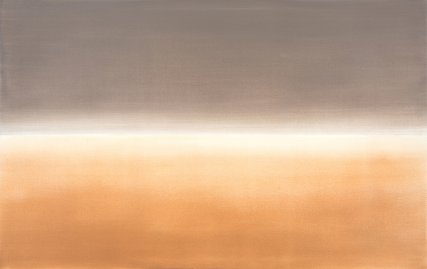31, 26, ze série Krajiny, 2018, 2 × 70×230 cm, akryl na plátně