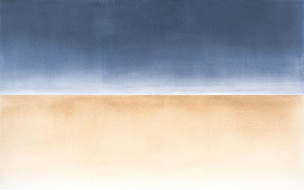 23, 33, ze série Krajiny, 2018, 2 × 70×230 cm, akryl na plátně 23, 33, ze série Krajiny, 2018, 2 × 70×230 cm, akryl na plátně