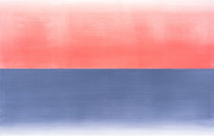 04, 29, ze série Krajiny, 2018, 2 × 70×230 cm, akryl na plátně