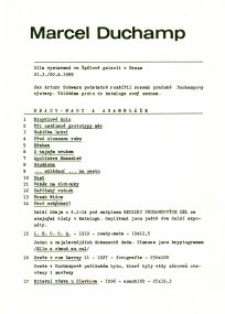 Seznam vystavených děl v katalogu výstavy z roku 1969