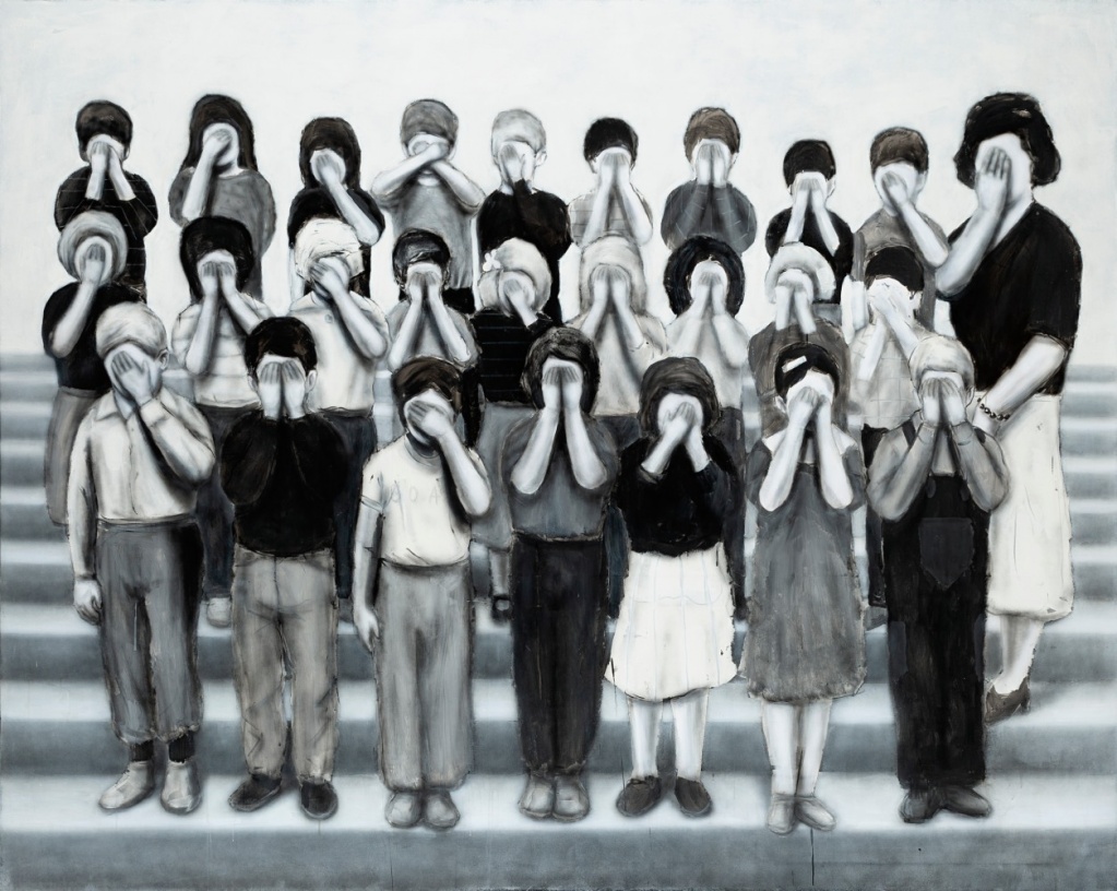 Jakub Janovský, Goal, 2019, akryl na plátně, 200 x 250 cm Jakub Janovský, Goal, 2019, akryl na plátně, 200 x 250 cm