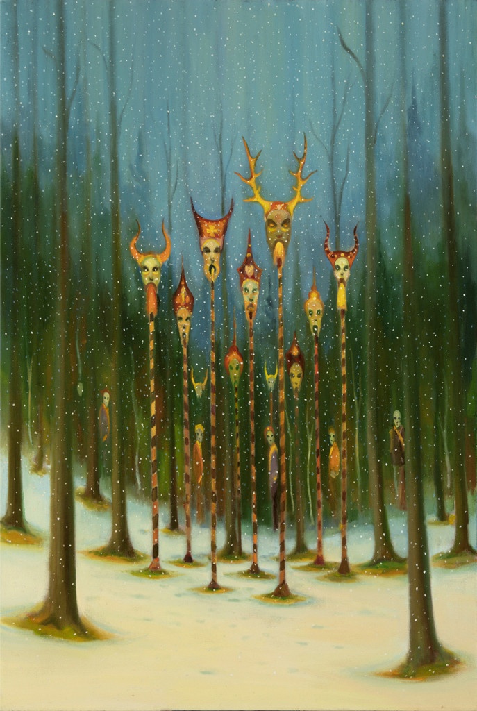 Jaroslav Valečka, Hlavy, 2022, olej na plátně, 170 x 115 cm Jaroslav Valečka, Hlavy, 2022, olej na plátně, 170 x 115 cm