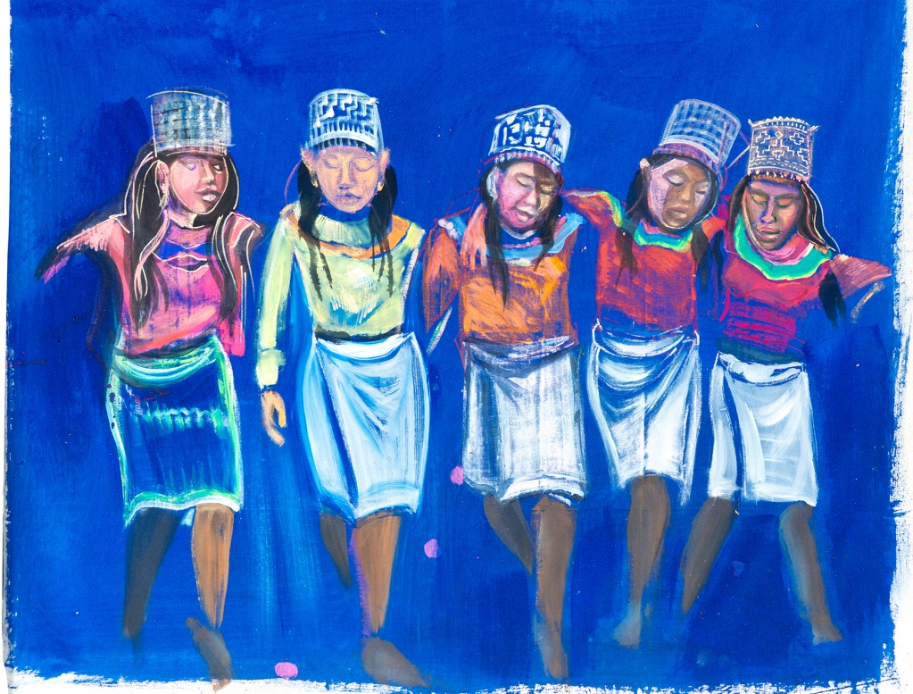 Tanec, 2025, akryl na plátně, 120 x 150 cm