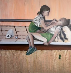 Zoubek, 2025, akryl na plátně, 150 × 145 cm