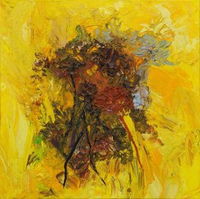 Sevření světlem, olej na plátně, 100 x 100 cm