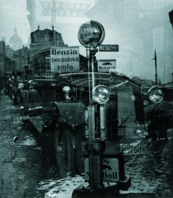 Ladislav Emil Berka, Praha v surimpresi, bromostříbrná fotografie, 30. léta 20. stol., 24 x 21 cm