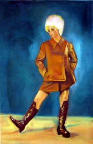 Figura ženy II (Jelena), z cyklu Ženy, 1996, olej na plátně, 170 x 110 cm