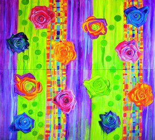 Ubrousek, z cyklu IKEA, 2003/4, olej na plátně, 400 x 400 cm